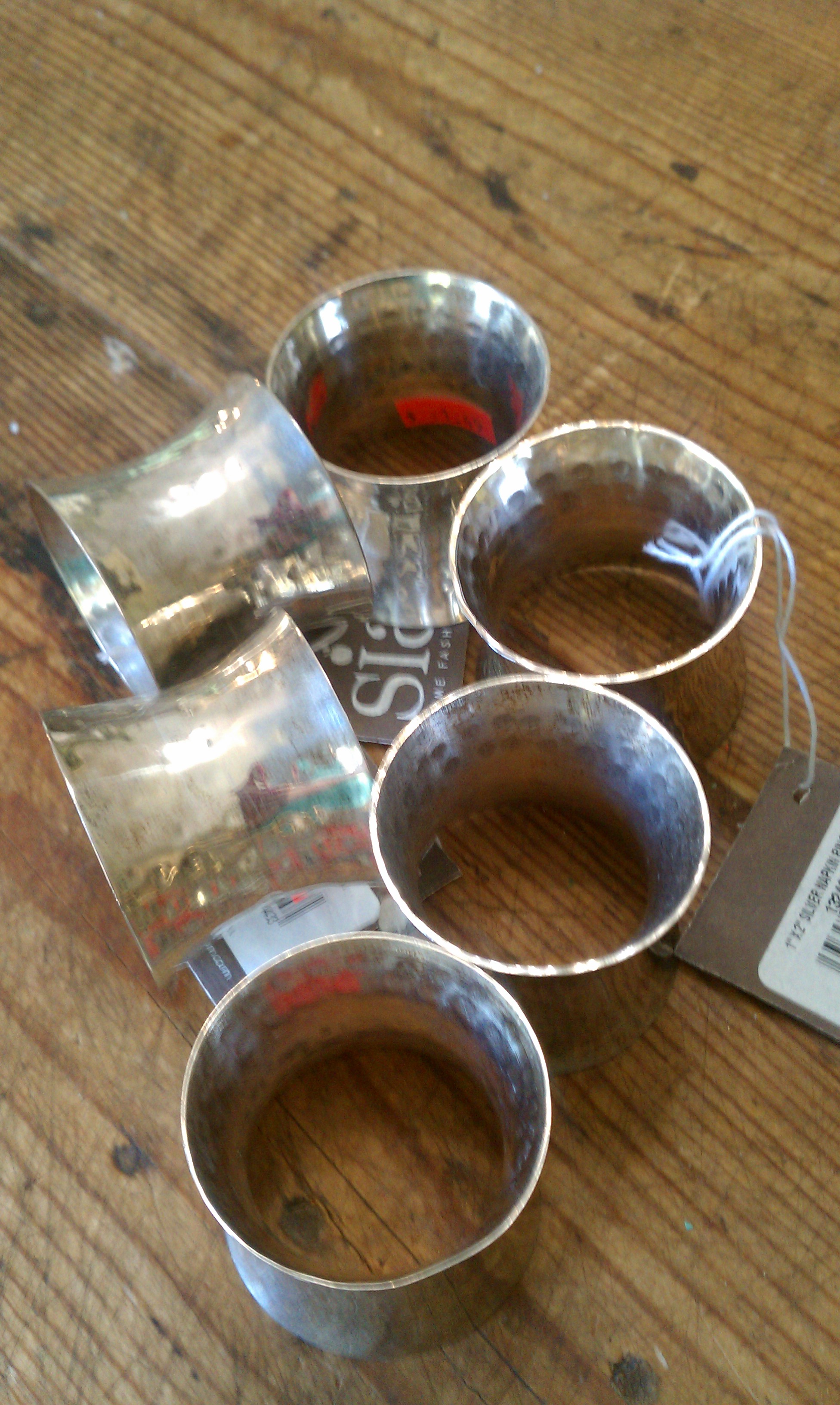 silver hand hammered napkin rings Ask The eBay Queen