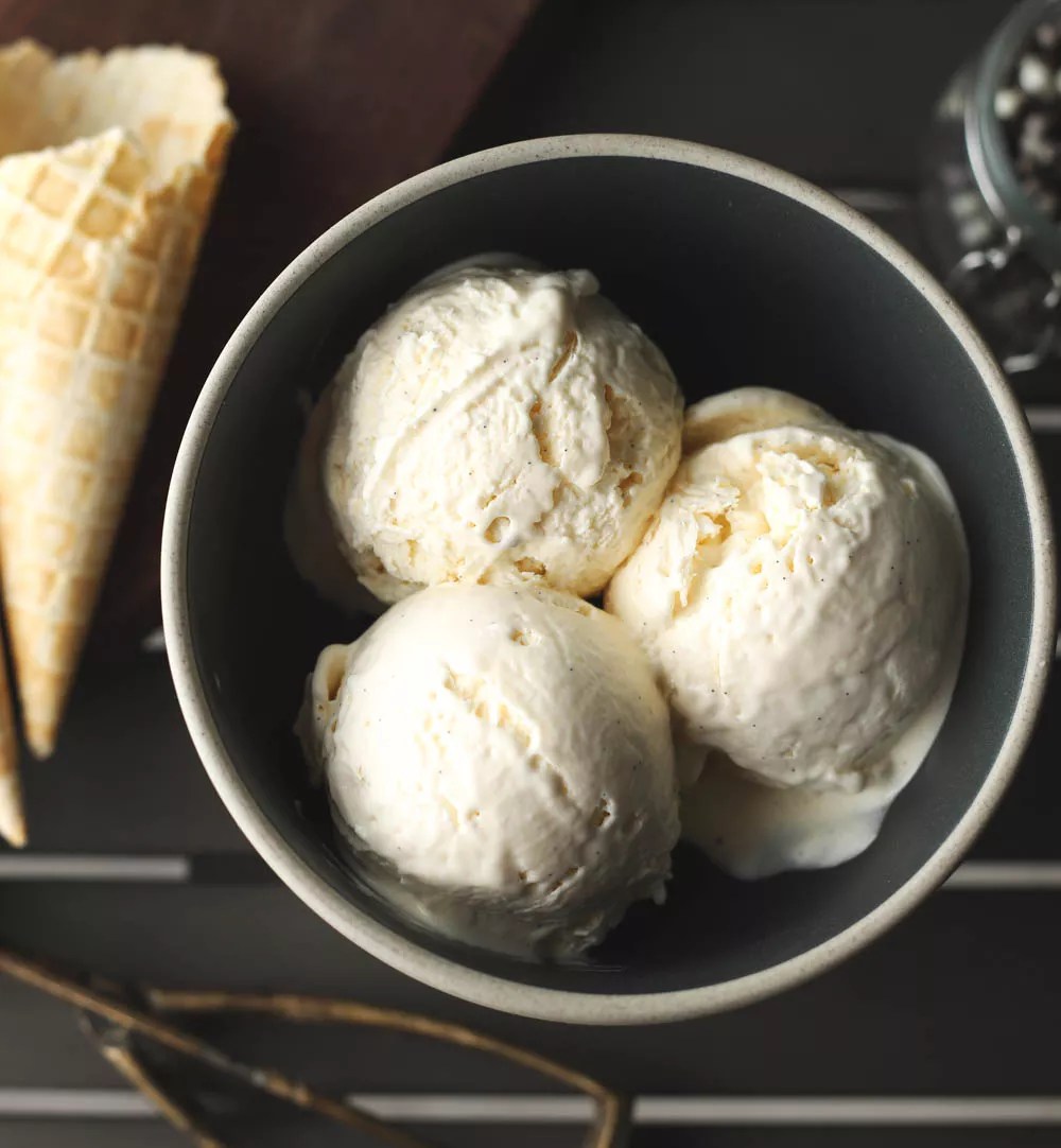 Vanilla Bean Ice Cream with corn starch