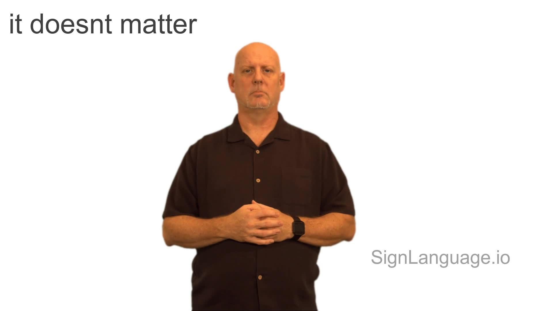 it doesnt matter in ASL Example 1 American Sign Language