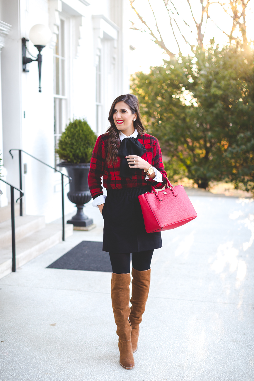 Plaid Holiday Outfit A Southern Drawl