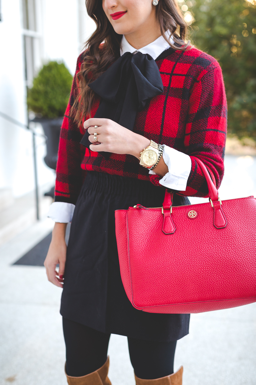 Plaid Holiday Outfit A Southern Drawl