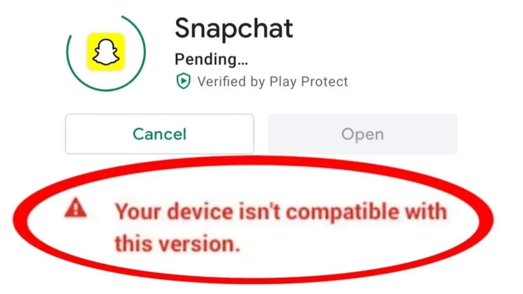 Fix Your Device isn't Compatible with this Version Snapchat Aspartin