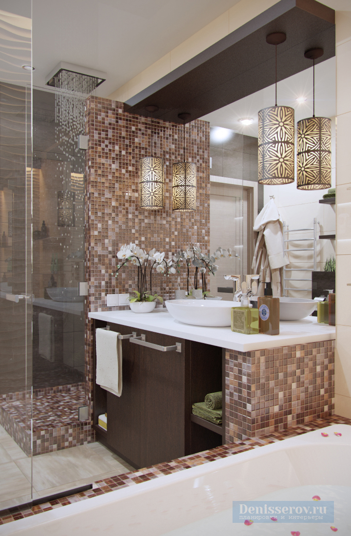 Ванная комната 8 кв. м в современном стиле