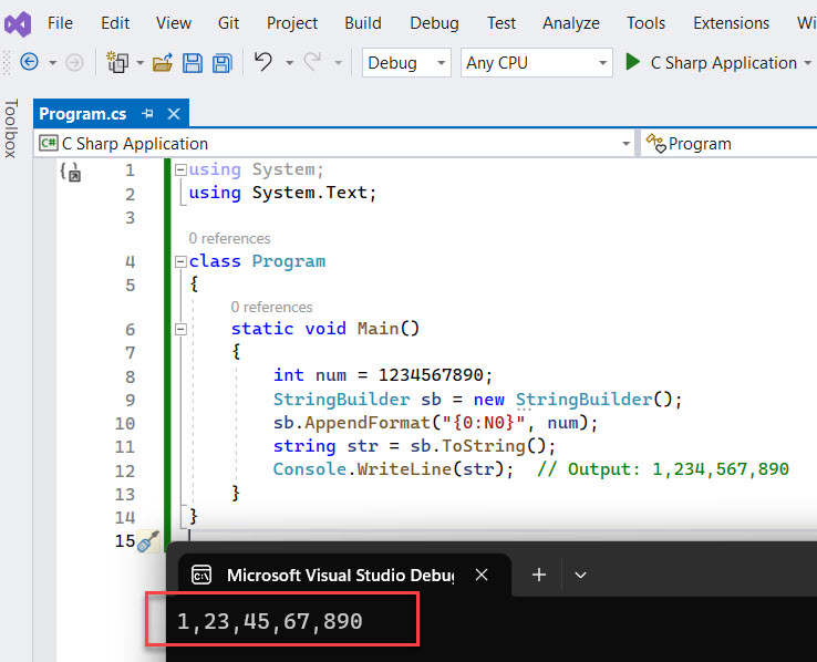 How to Convert a Number to a CommaSeparated String in C