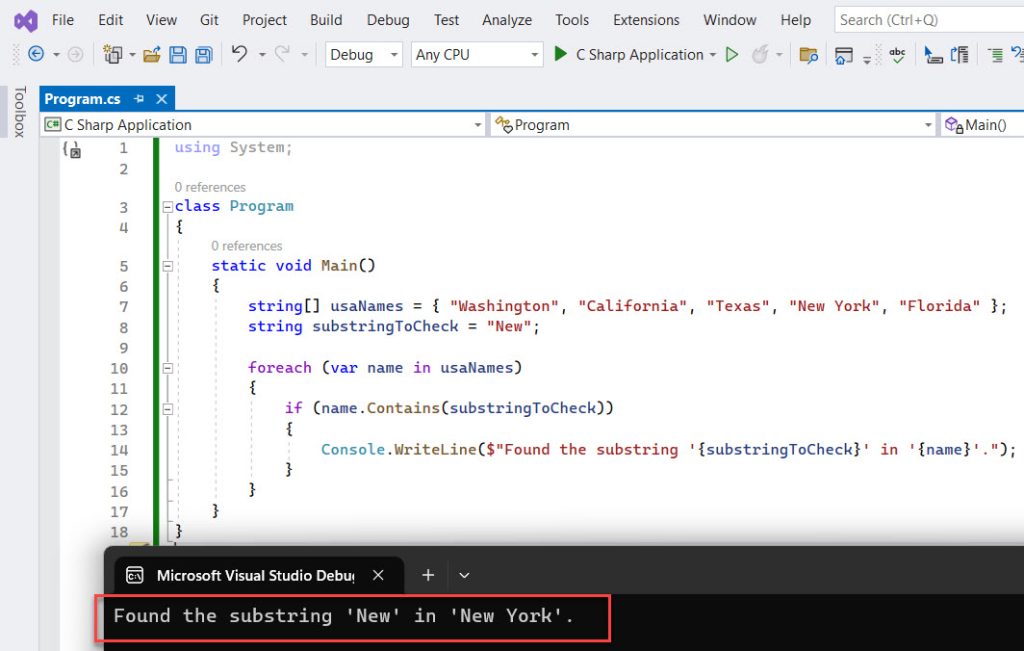 C String Array Contains Substring [Various Methods With Examples