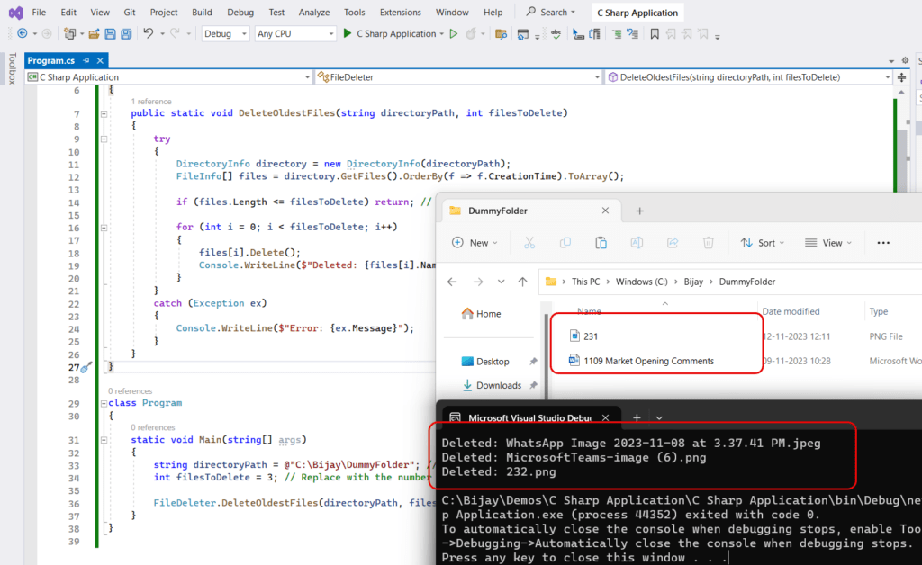 How to Delete Oldest Files in a Directory Using C?