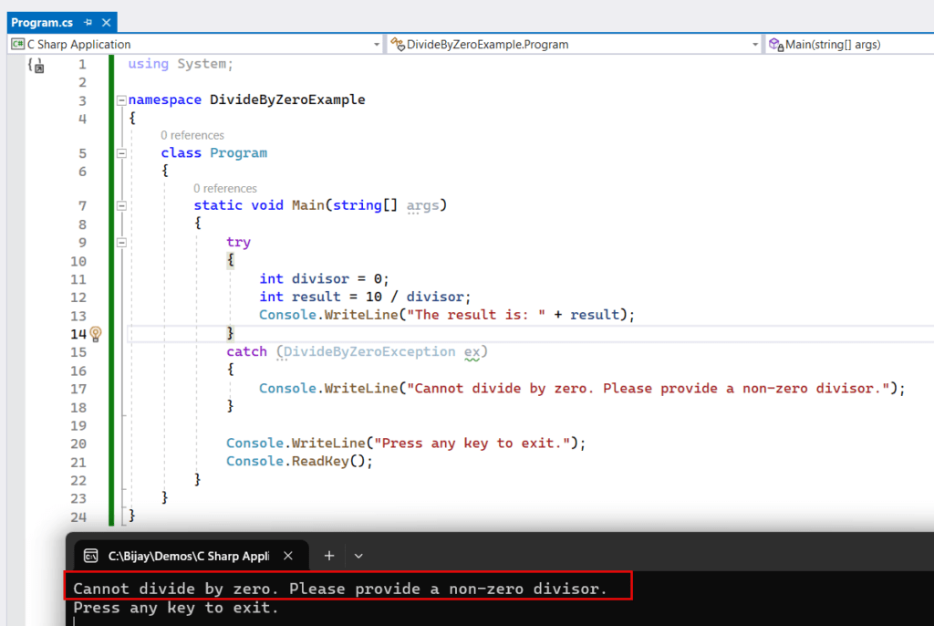 How to Use Try Catch in C with Example (Exception Handling in C