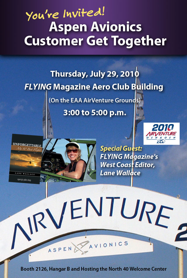 You're Invited! Aspen Customer Get Together at EAA AirVenture Aspen