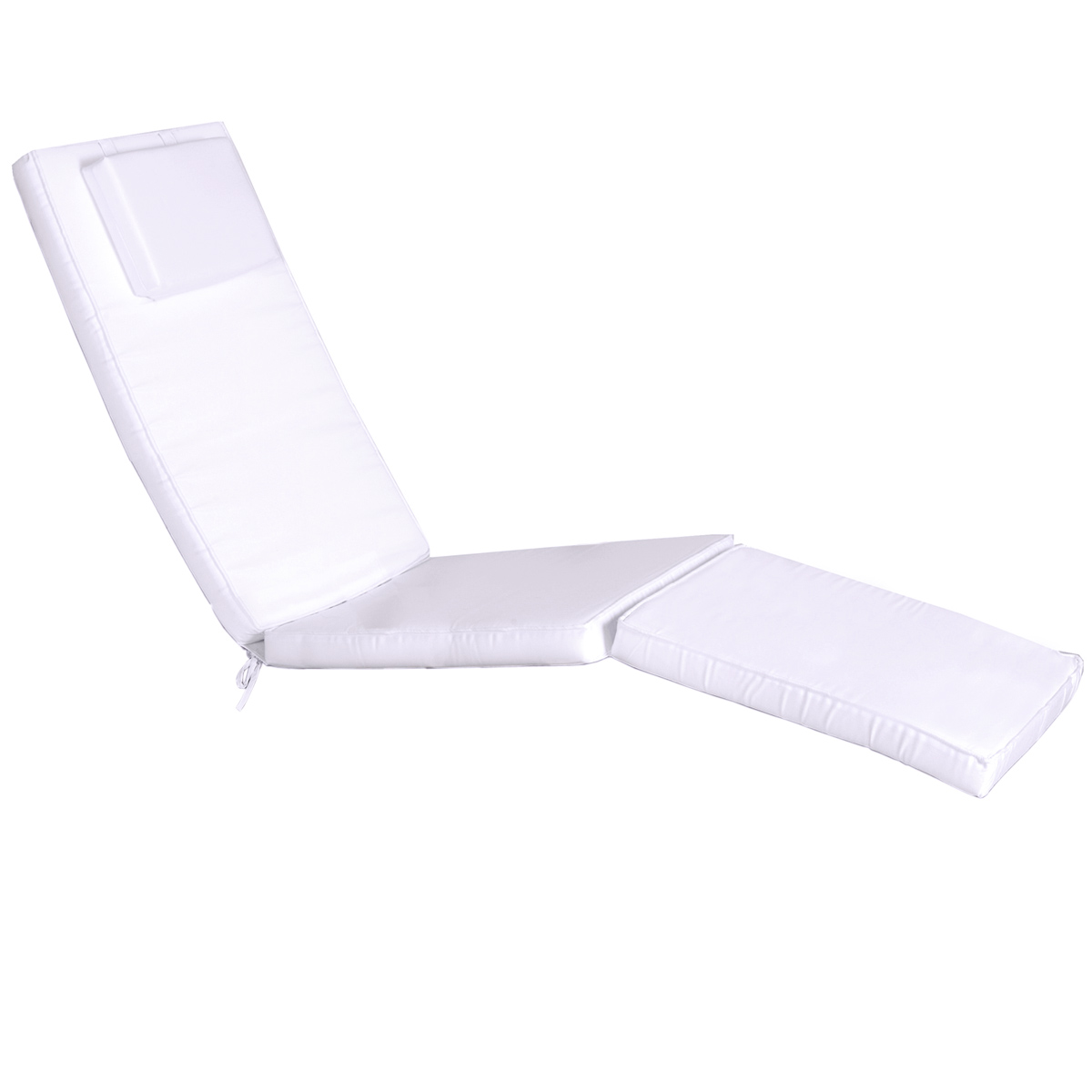 5Position Steamer Chair with Royal White Cushions Aspenly
