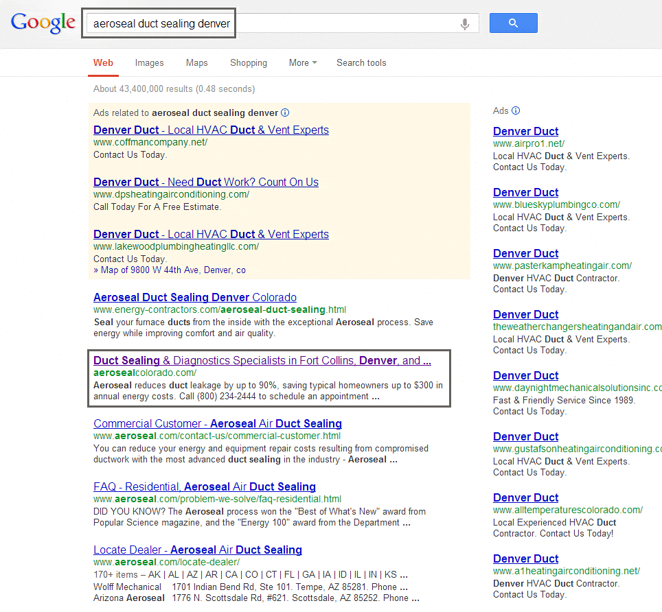 Aeroseal of Colorado Digital Marketing Agency Aspire ID