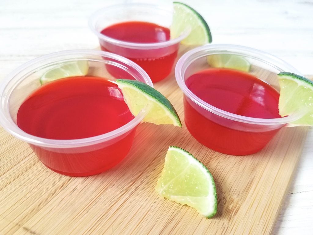Easy Margarita Jello Shots Raspberry Flavored Aspiring Winos