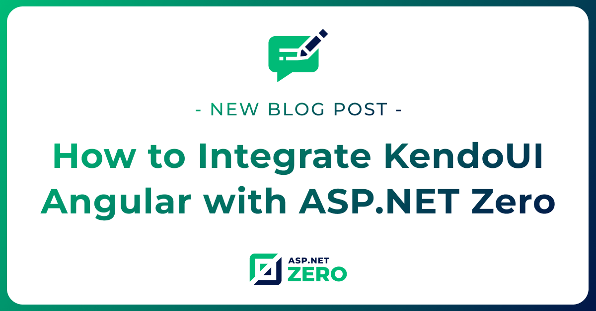 How to Integrate KendoUI Angular with Zero Zero