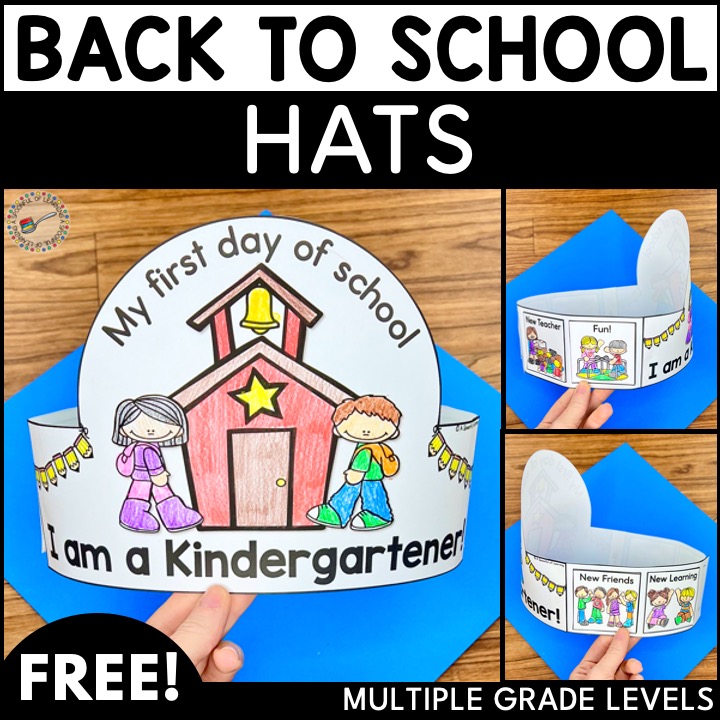 Back to School Hats! FREEBIE!! A Spoonful of Learning