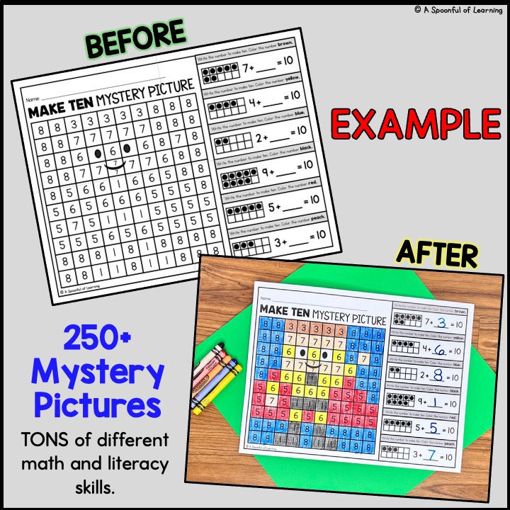 Math and Literacy Mystery Pictures Math and Literacy Mystery Pictures