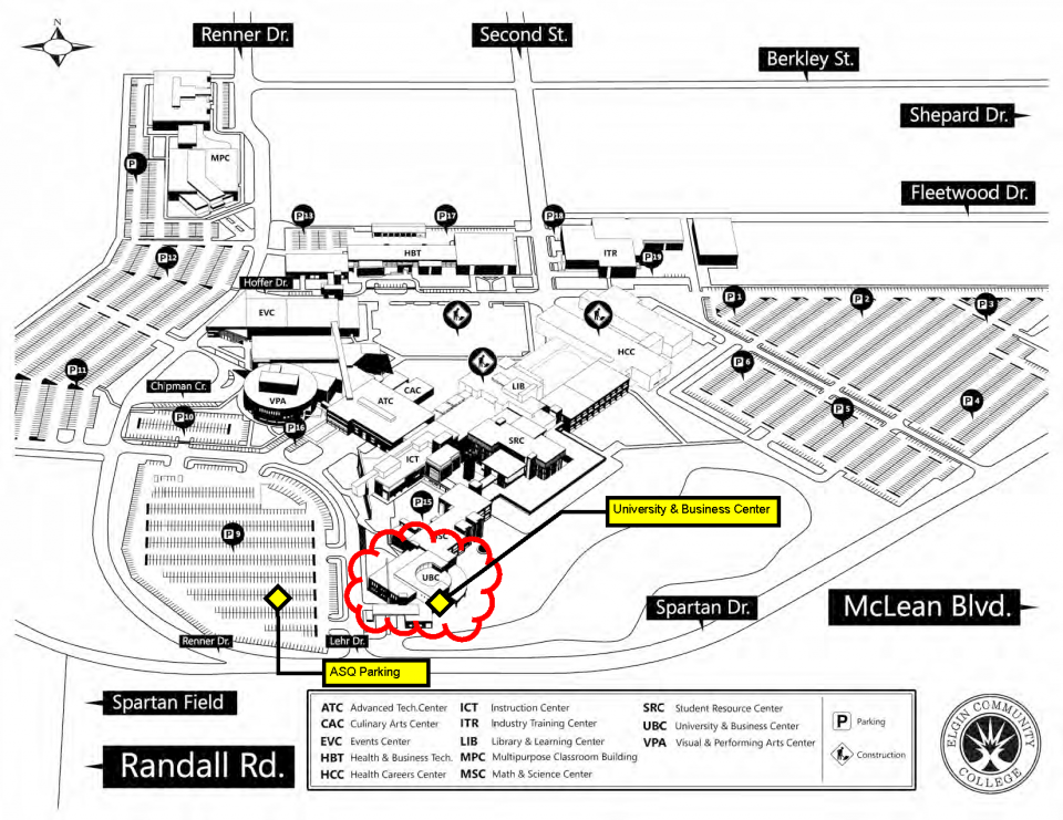 Elgin Community College Campus Map Elgin Community College Campus Map Tourist Map Of English