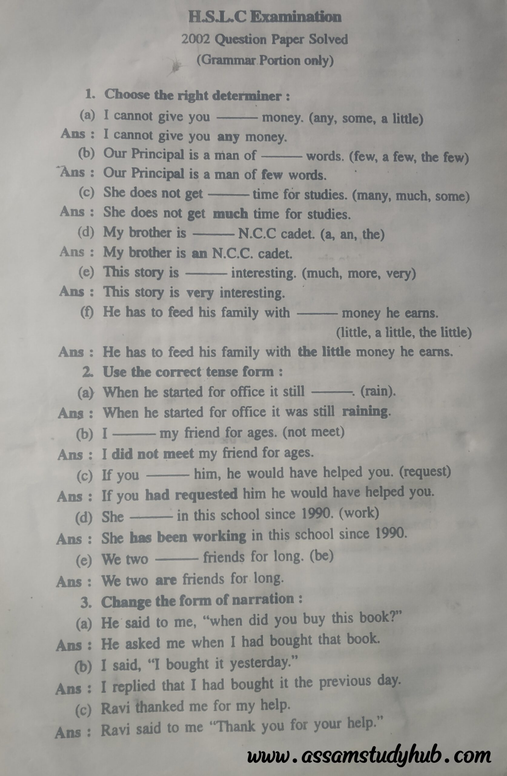 Icse 9th English Grammar Question Papers Image to u
