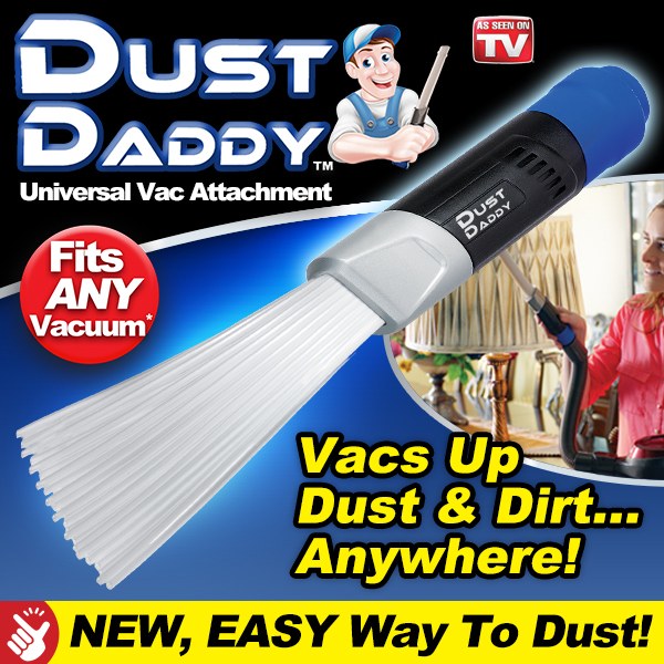 Dust Daddy Universal Vacuum Cleaner Attachment As Seen On TV Tech