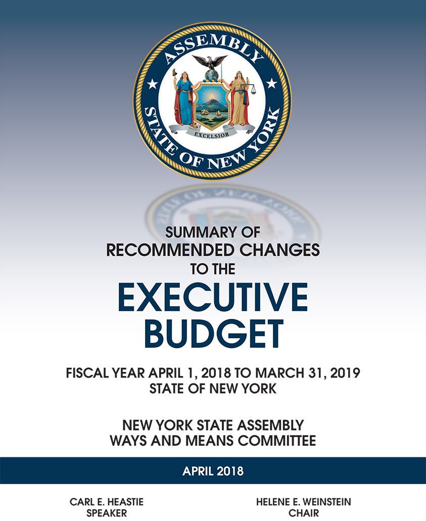 Summary of Changes to the Executive Budget Fiscal Year 2018