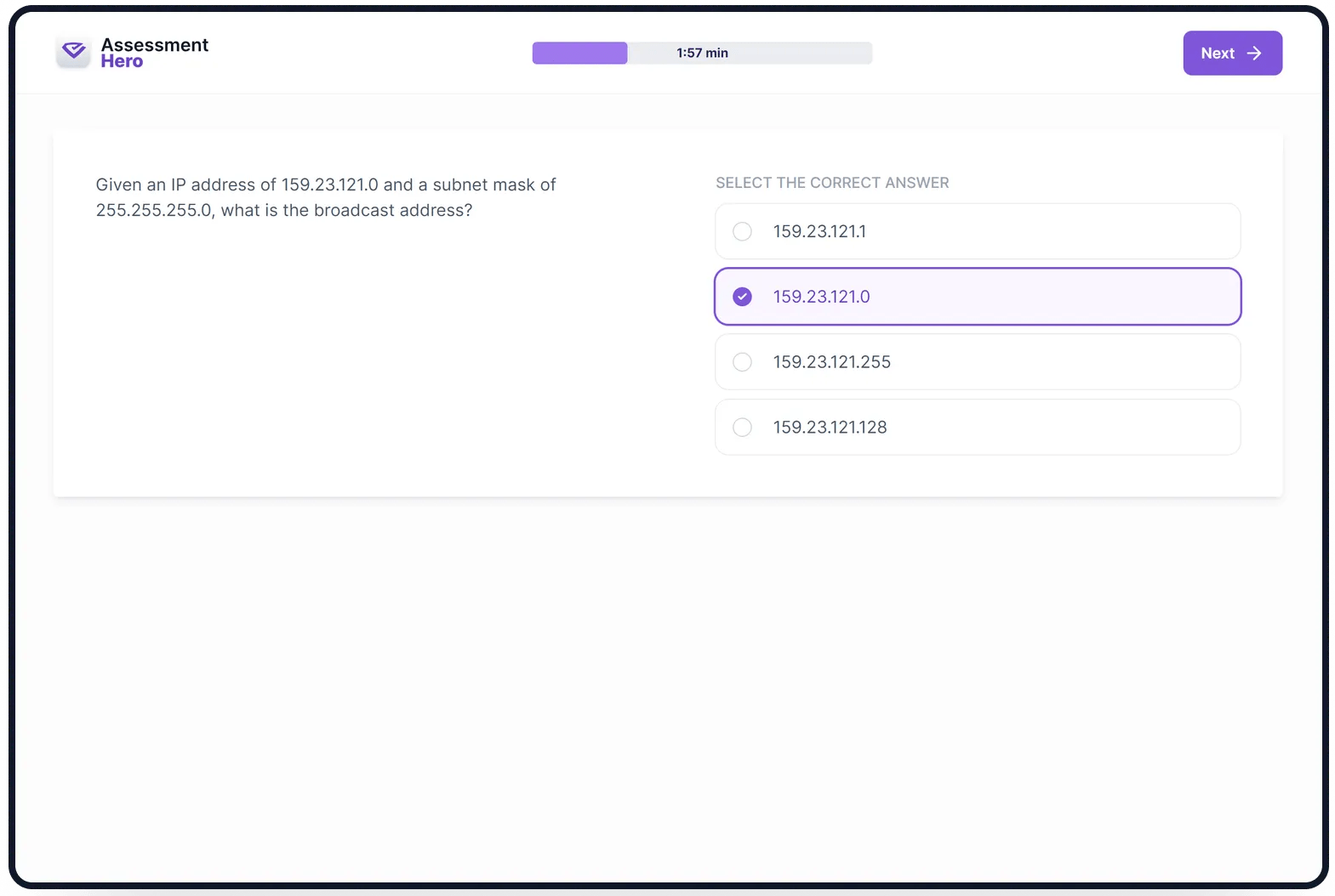 Network Administration Online Test Skill Assessment
