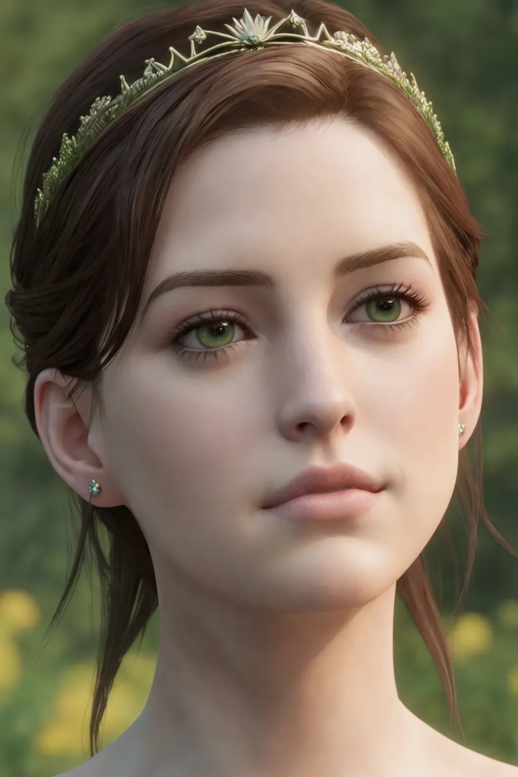 Dopamine Girl a concept art of, Anne Hathaway, Celtic princess