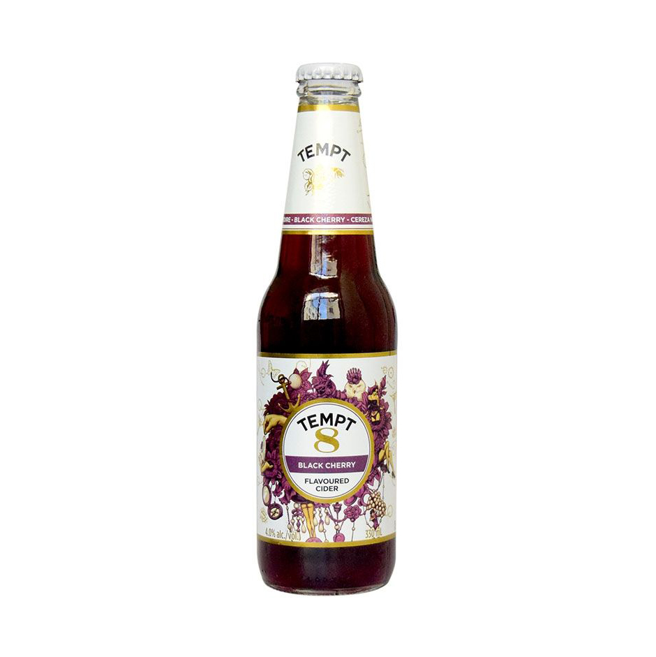 Tempt 8 Black Cherry Flavoured Cider, best before 2023626_Guangzhou