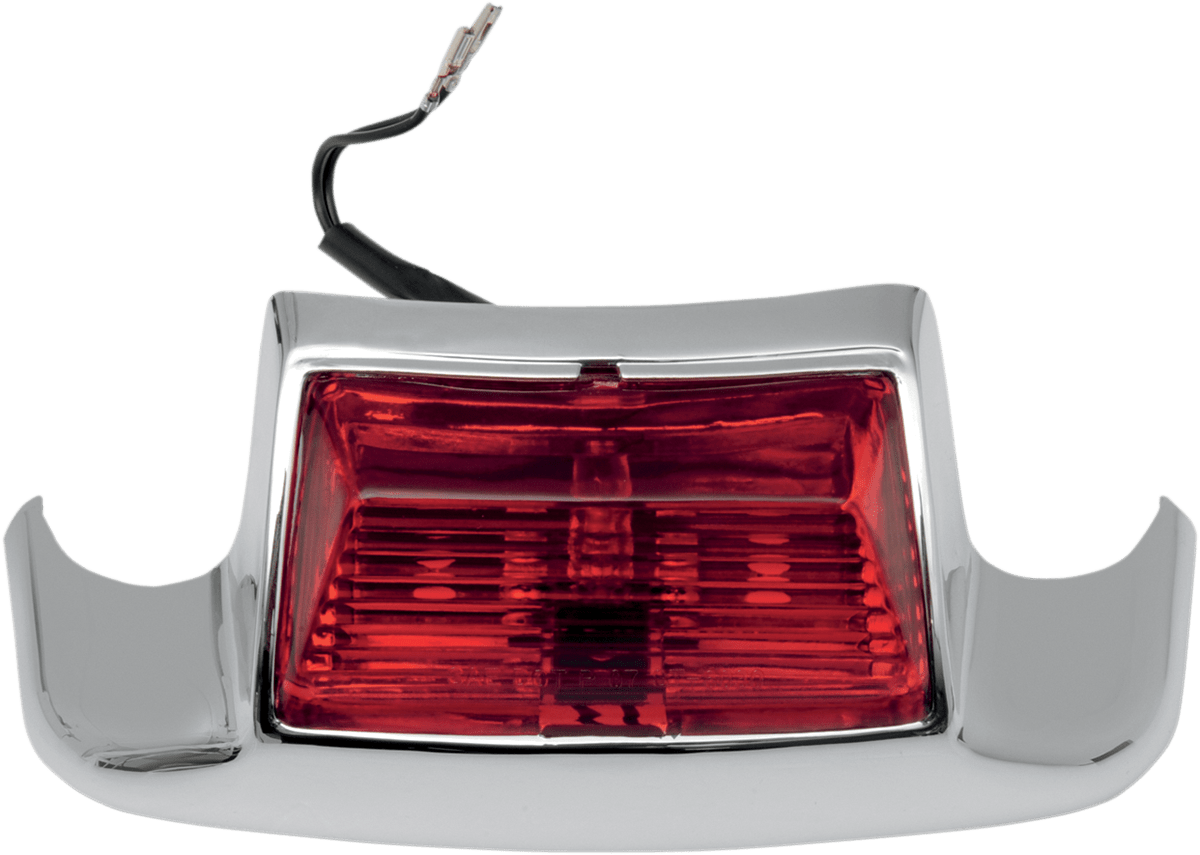 Drag Specialties Chrome Red lens Fender Tip Light 0417 Harley Softail FLSTC JT's CYCLES