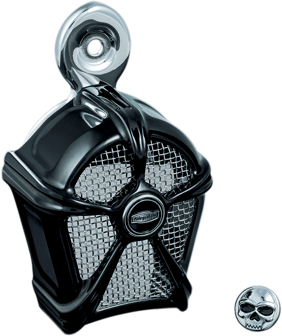 Kuryakyn 7297 Black Chrome Mesh Mach Horn Cover 9519 Harley Dyna
