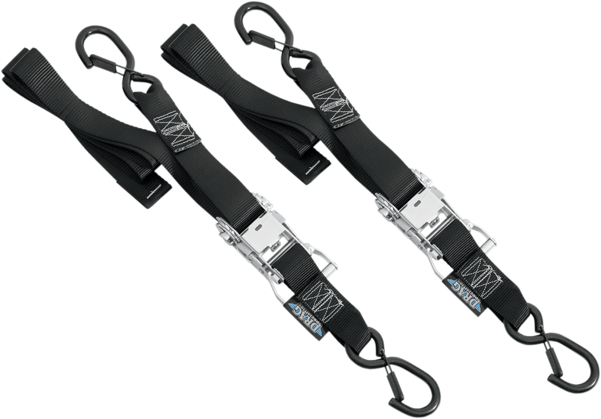 Drag Specialties 1.5" x 6' Universal Motorcycle Trailer Ratchet Tie Down Straps JT's CYCLES