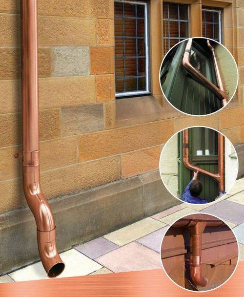 Rainline Natural Copper Rainwater Downpipe Lindab Ltd NBS Source