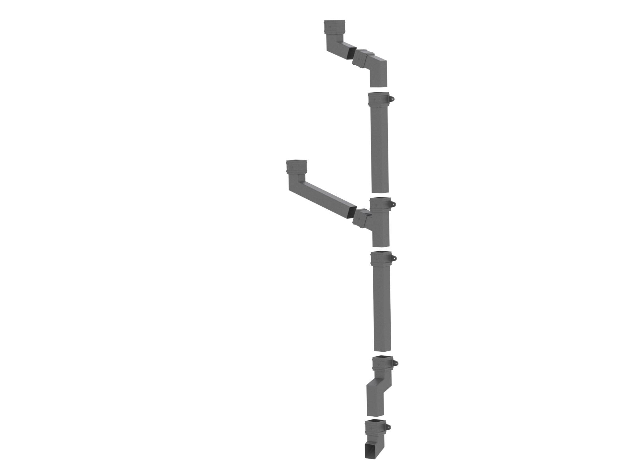 Extruded Square Downpipe Seamless Aluminium Group NBS Source