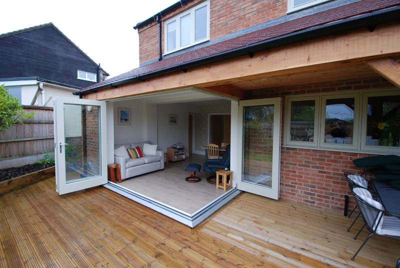Timber Floating Corner Bifold Doors Gowercroft Joinery Limited NBS