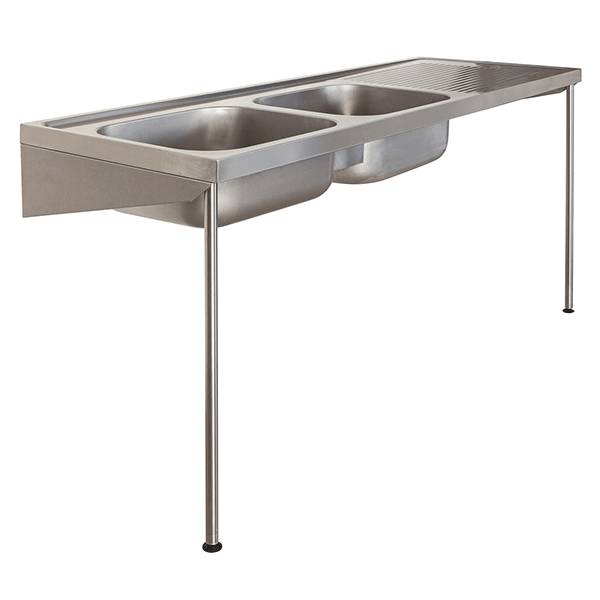 Healthcare Sink Double Bowl Single Drainer Vantage Products NBS BIM