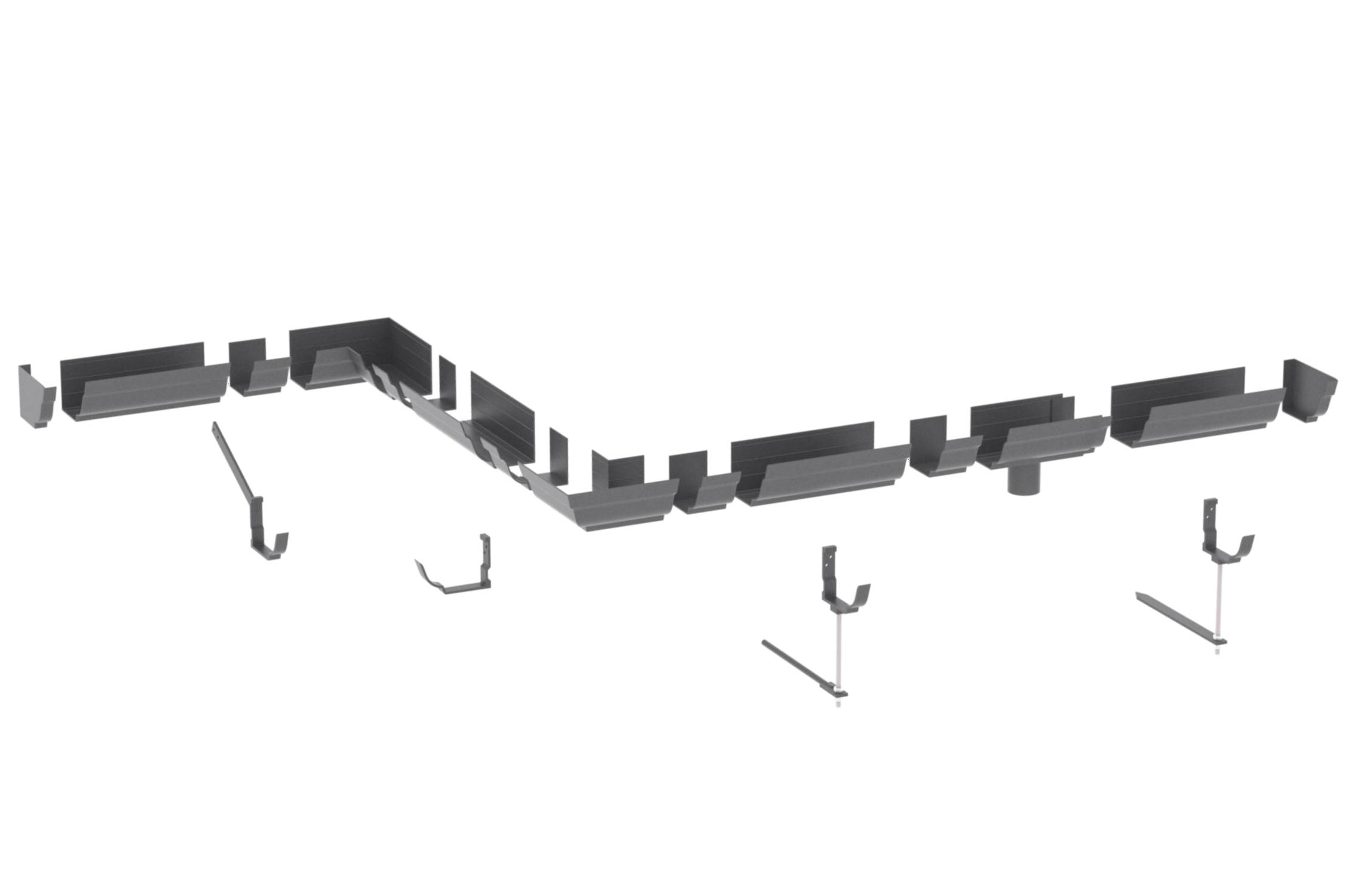 Extruded OGEE Guttering System Aluminium Gutter Seamless Aluminium