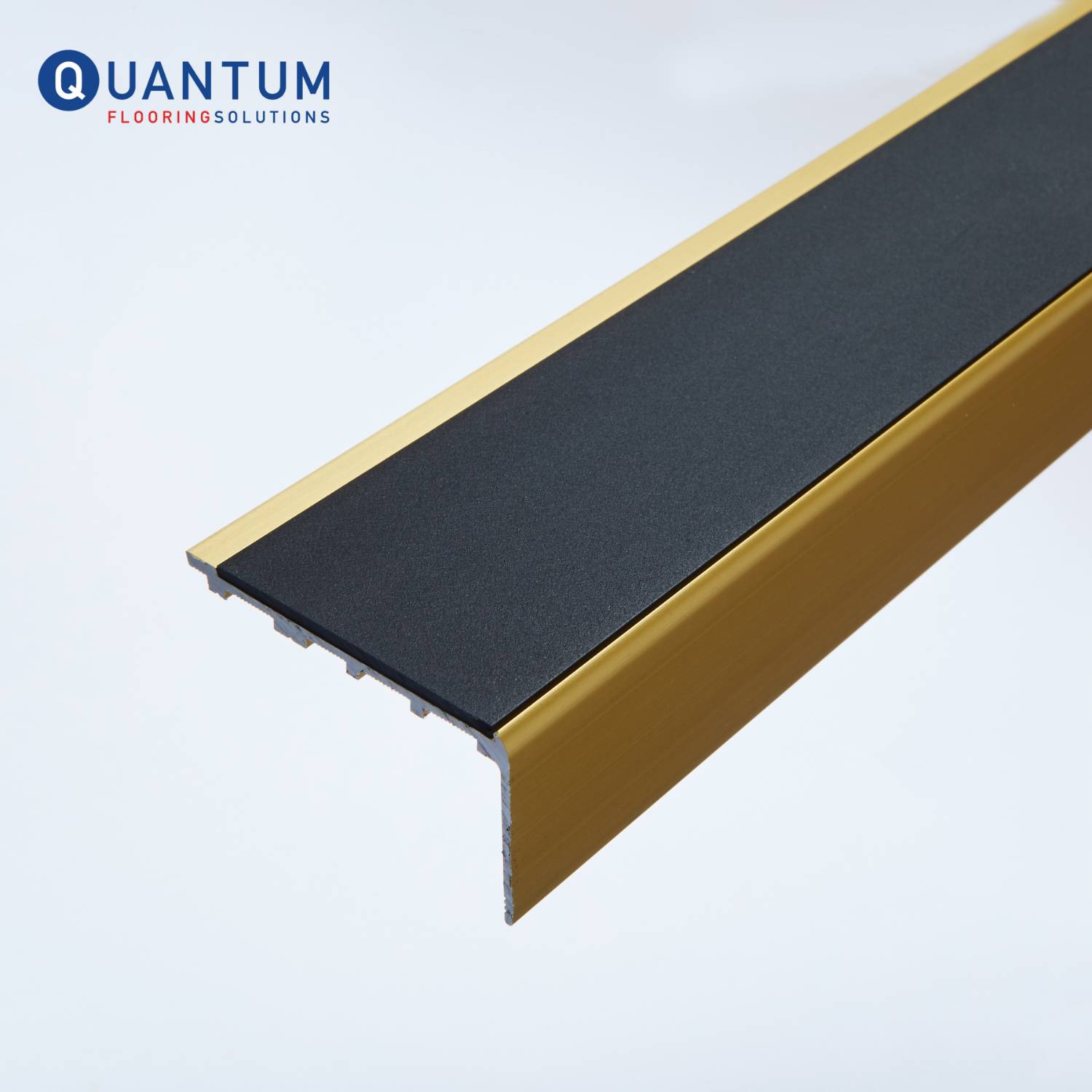 Gold Anodised Stair Nosing for Carpet And Carpet Tile Quantum