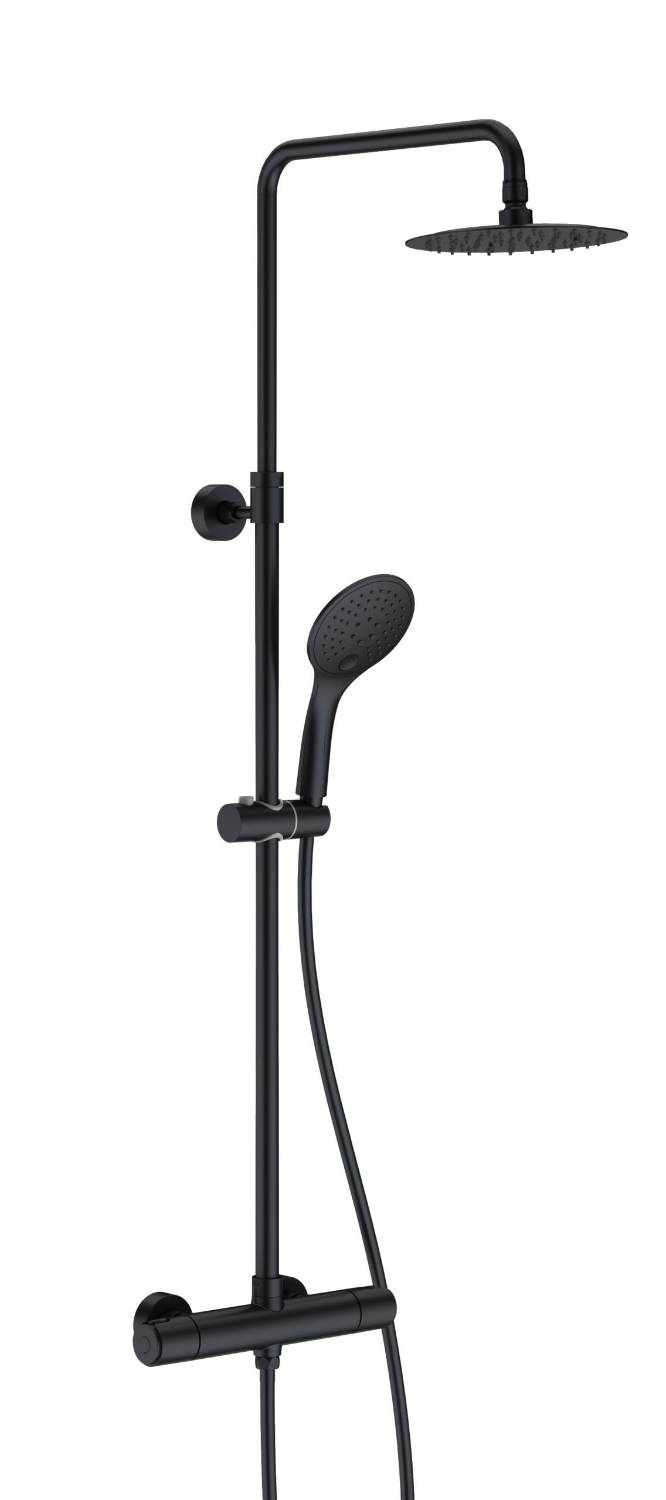 VOS Thermostatic Bar Valve With 2 Outlets, Adjustable Riser and