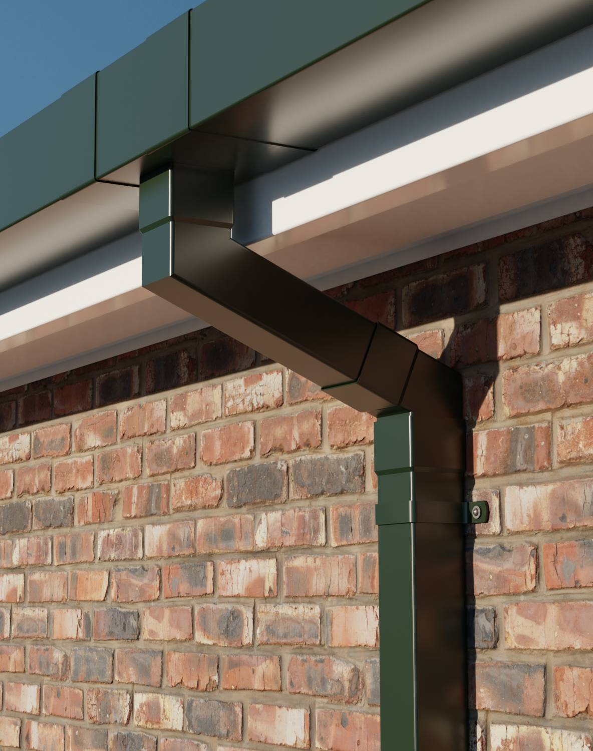 Aluminium Rainwater Pipe Square Contemporary Downpipe Dales