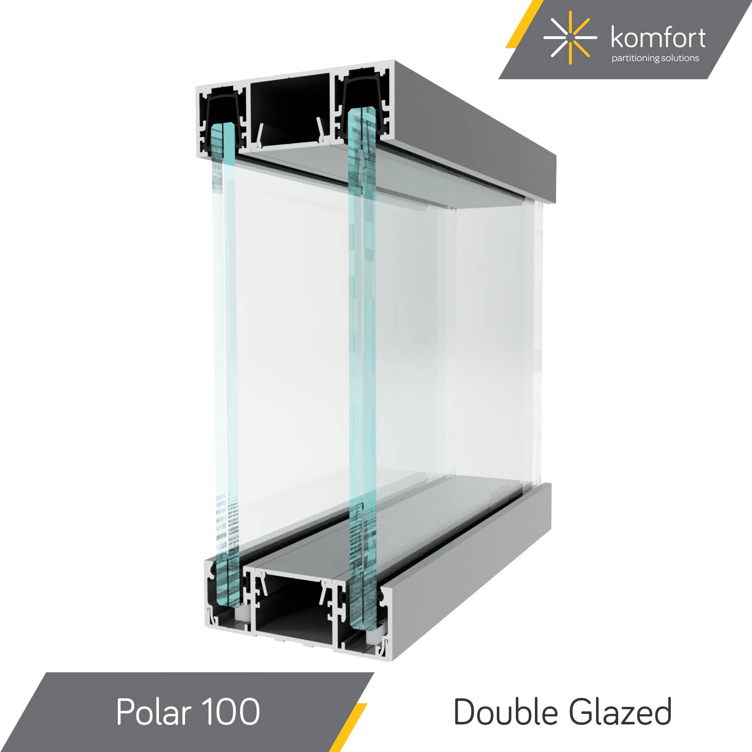 Komfort Polar 100 Double Glazed Partitioning Komfort Partitioning