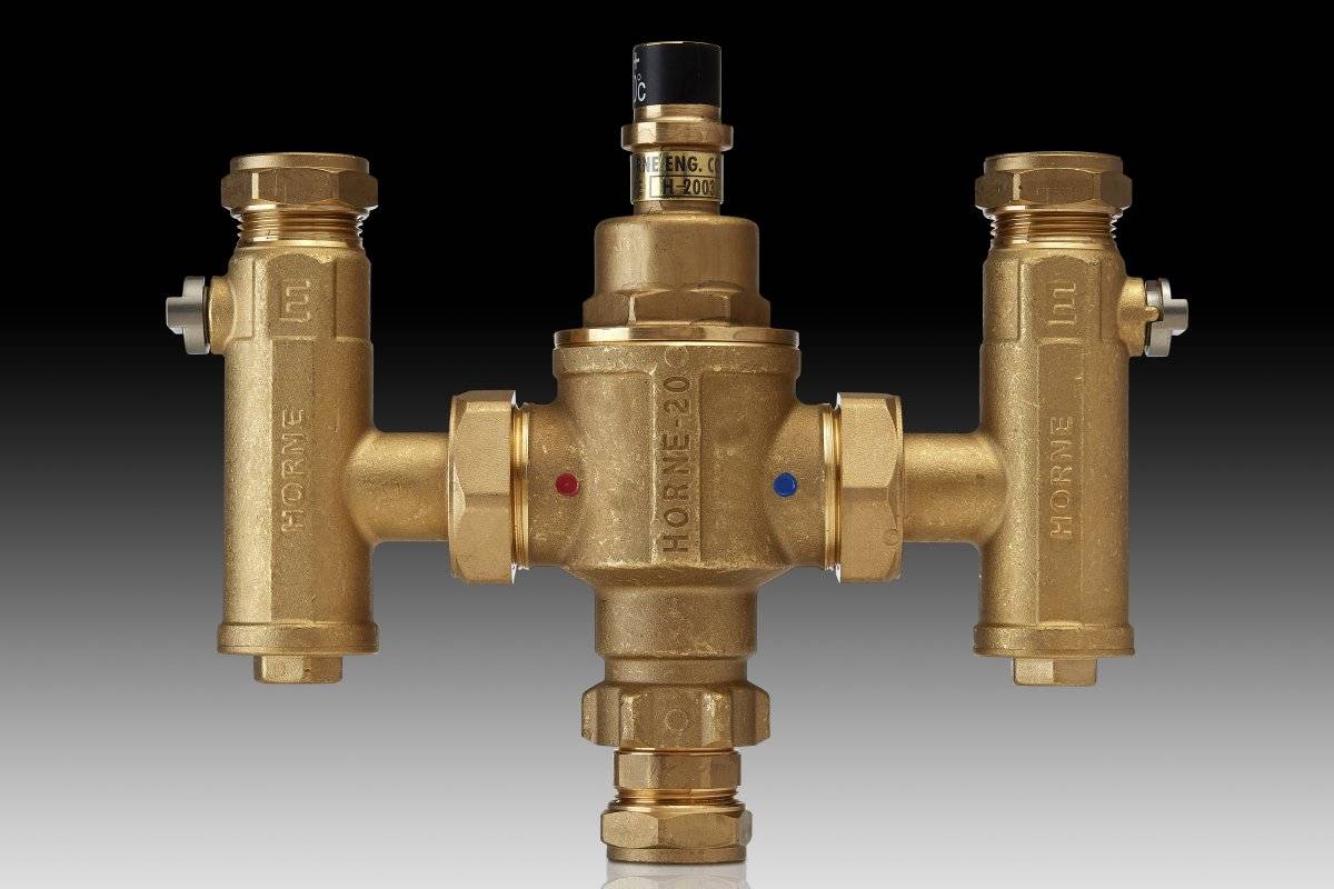 Thermostatic Mixing Valve with Isolating Valves Horne Engineering Ltd