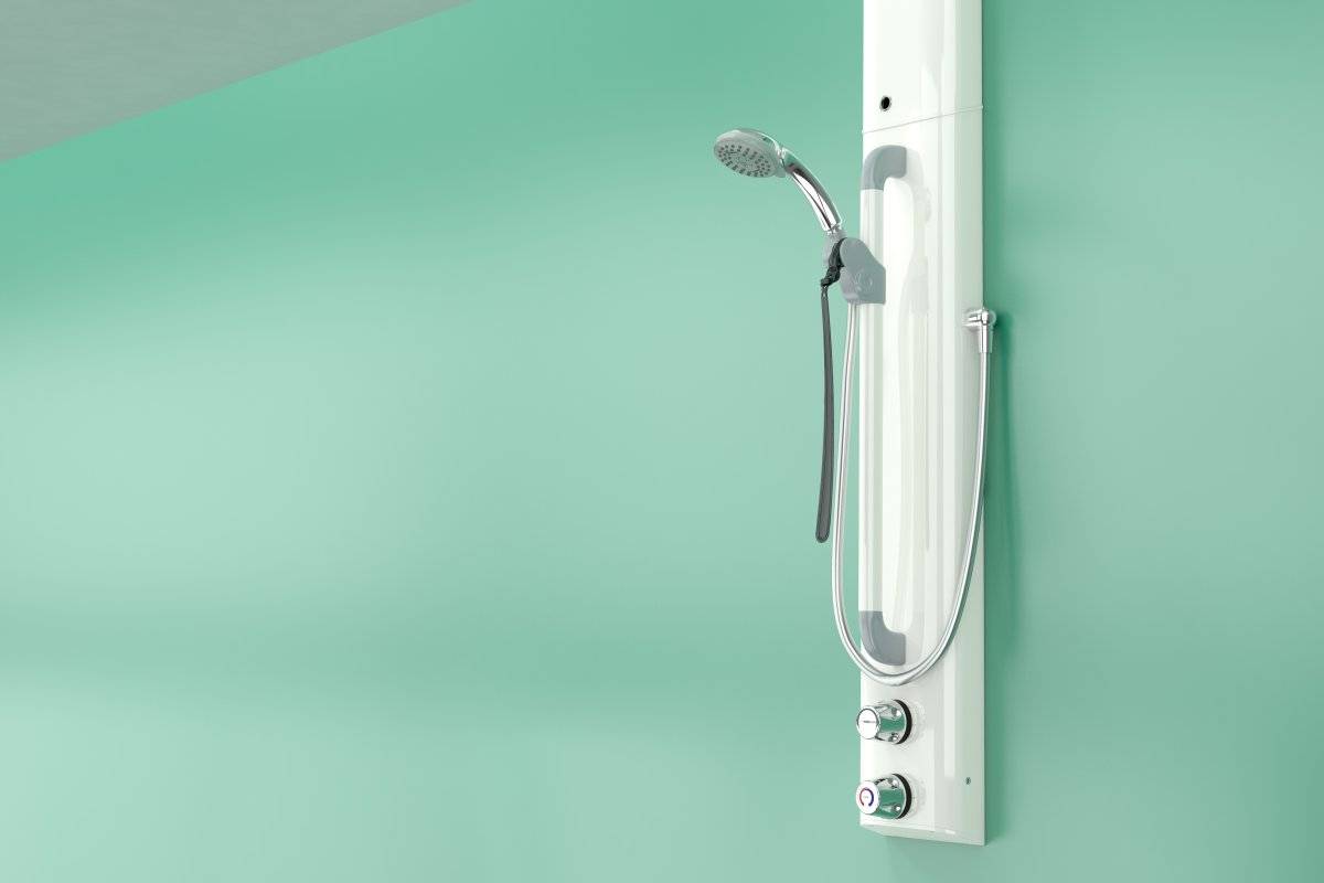 Shower Assembly with Dual Controls, Riser, Hose and Three Function