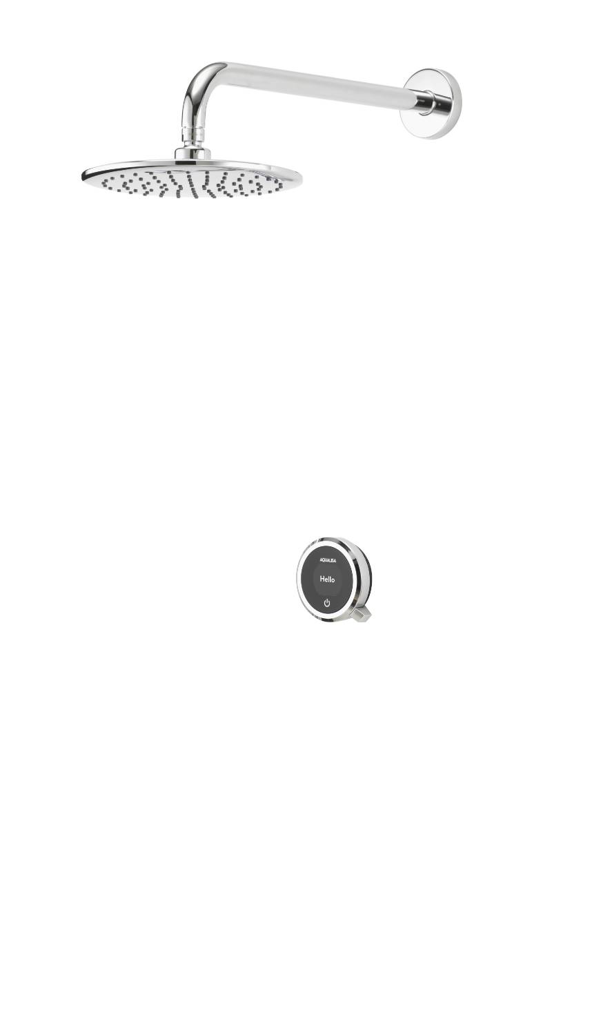 Quartz Touch Smart Concealed Shower With Fixed Wall Head Aqualisa