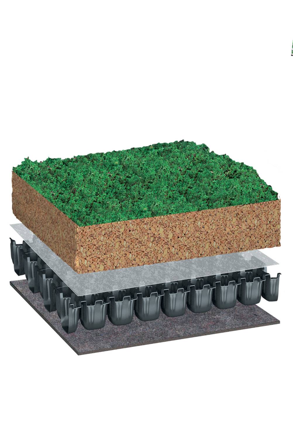 Bauder SB Sedum Blanket Extensive Green Roof System, Flat Roof Bauder