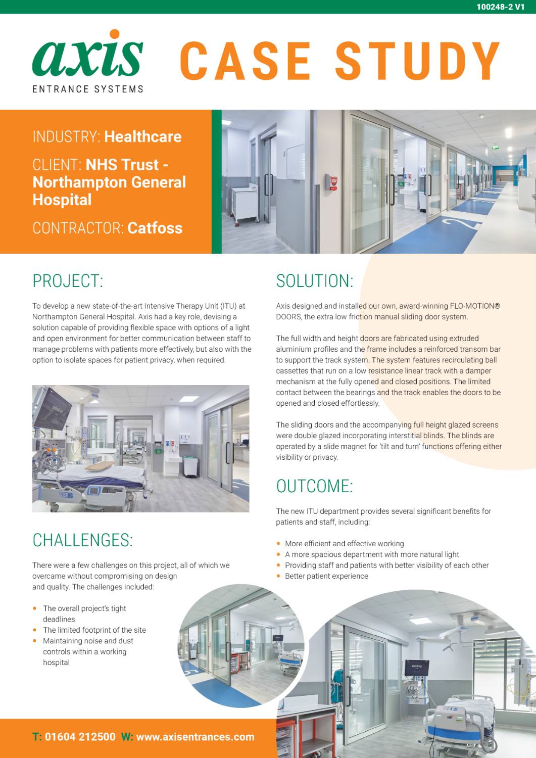 Axis Case Study 35 Northampton General Hospital ITU V1 Axis