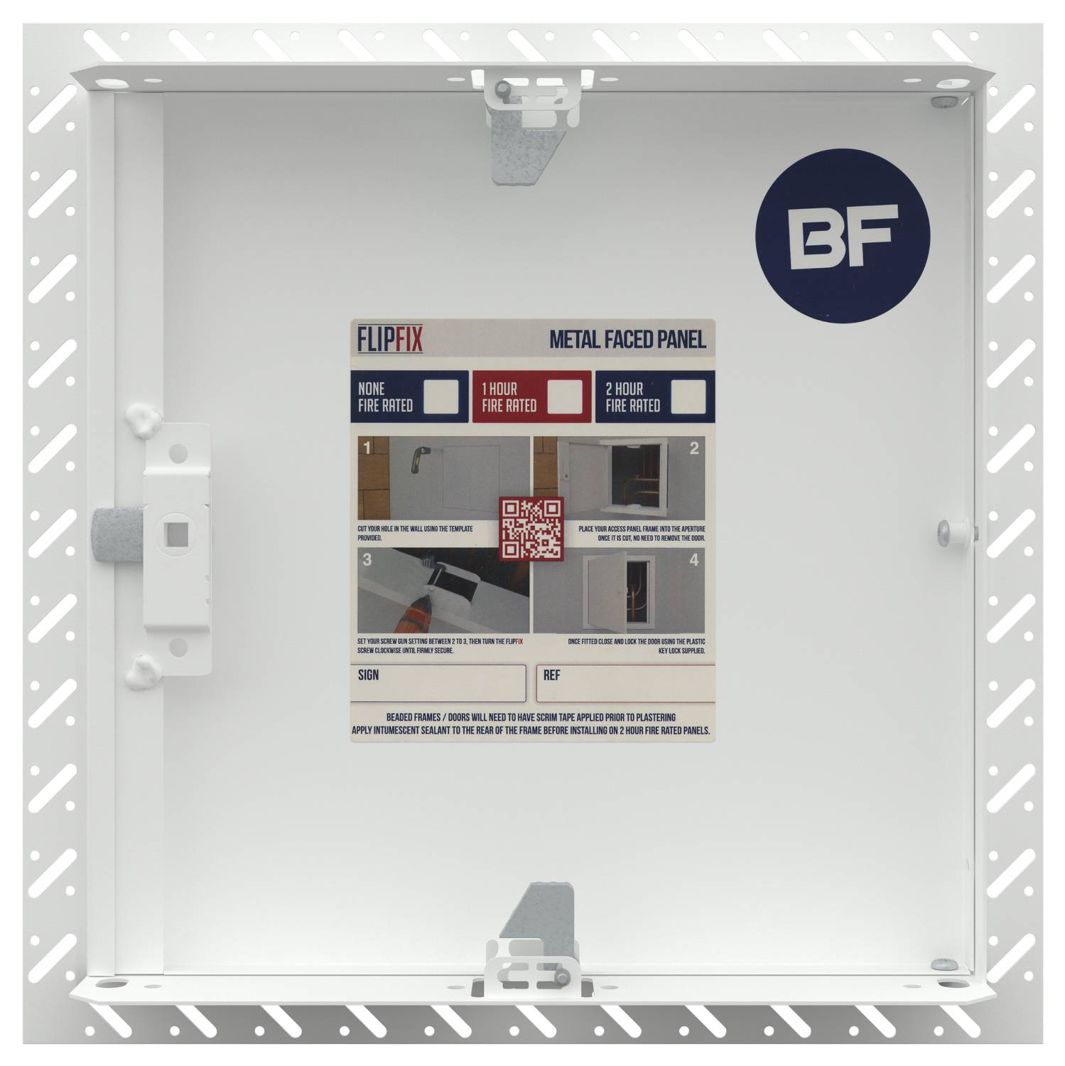 FlipFix Metal Access Panel Beaded Frame 1 Hour Fire Rated