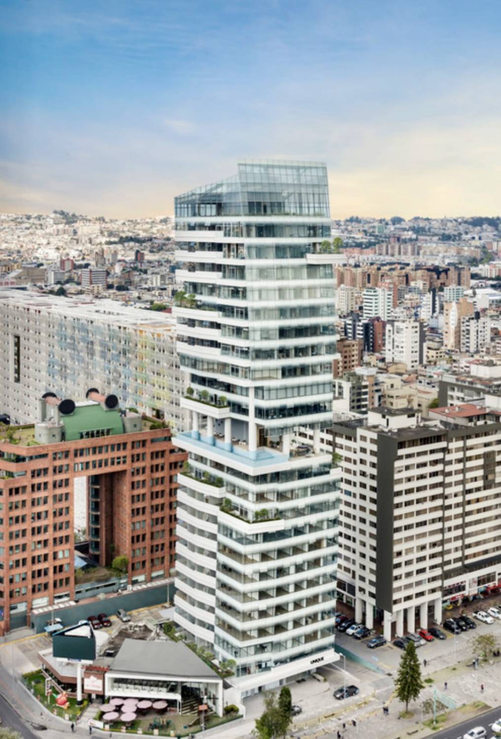 Luxury Apartments Complex The Unique Tower High UV Exposure Quito
