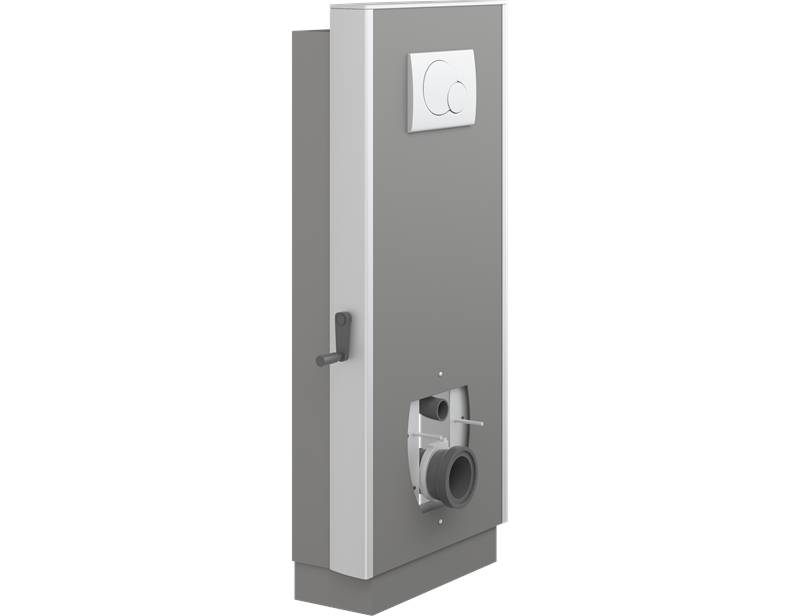 Height adjustable toilet lifter Manual with crank handle. Pressalit