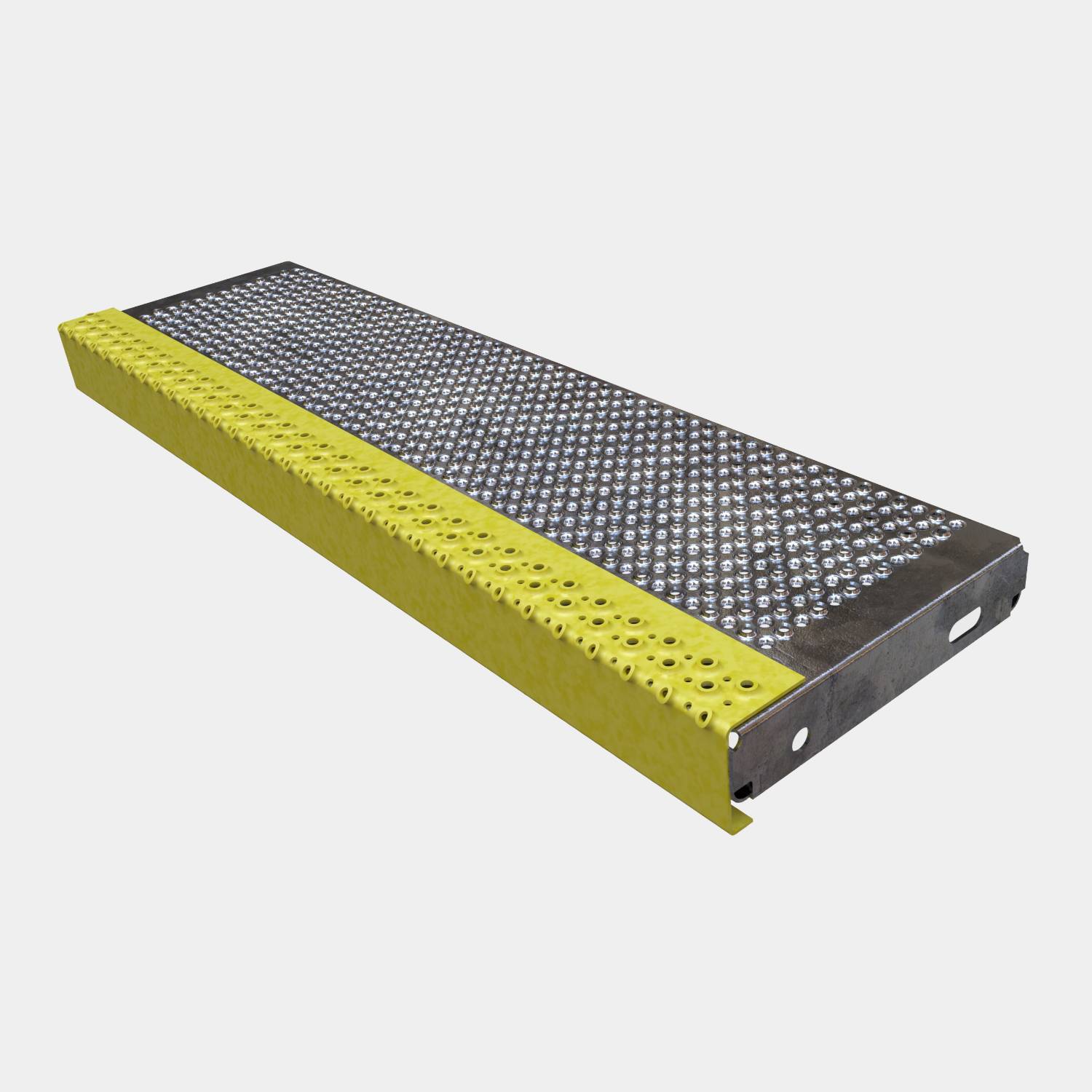 Stair Tread O5 Achil HiVis Perforated Metal Plank Elefant Gratings T/A PcP Gratings Ltd