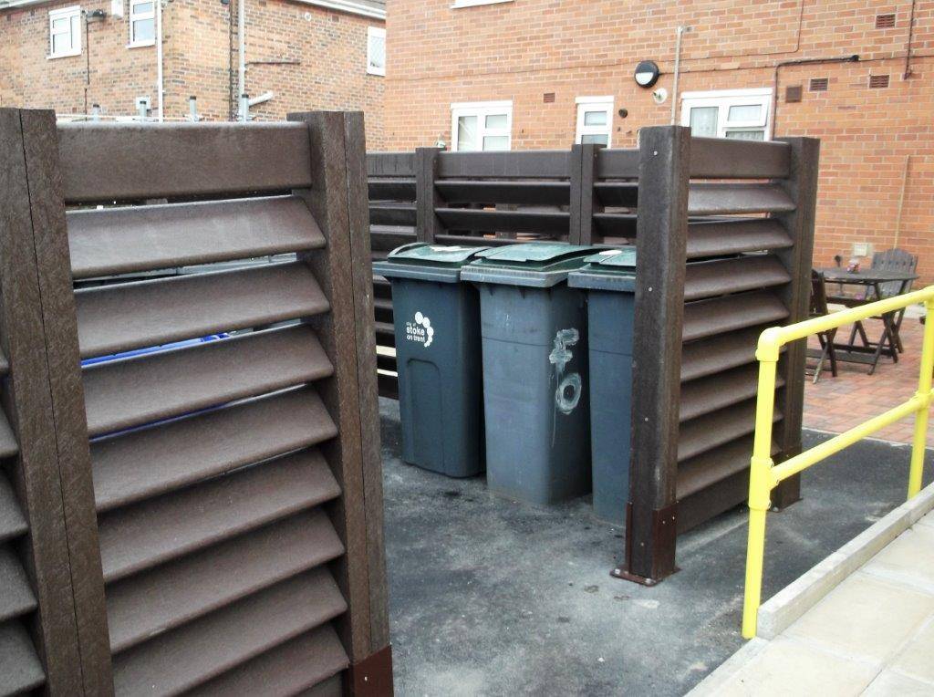 Bin Bays for StokeonTrent Housing Goplastic 100 recycled NBS Source