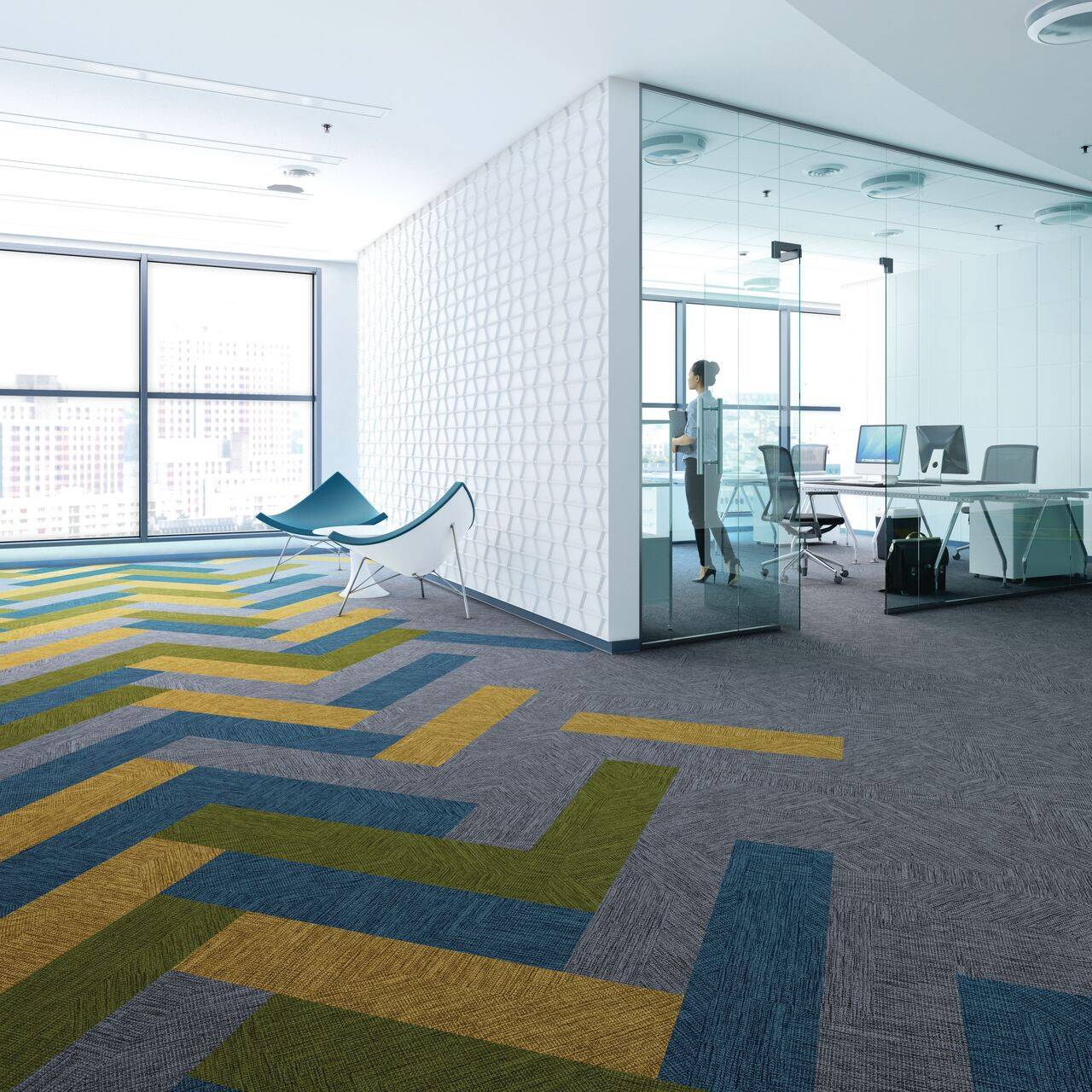 Flotex Planks Frameweave Carpet plank Forbo Flooring Systems NBS