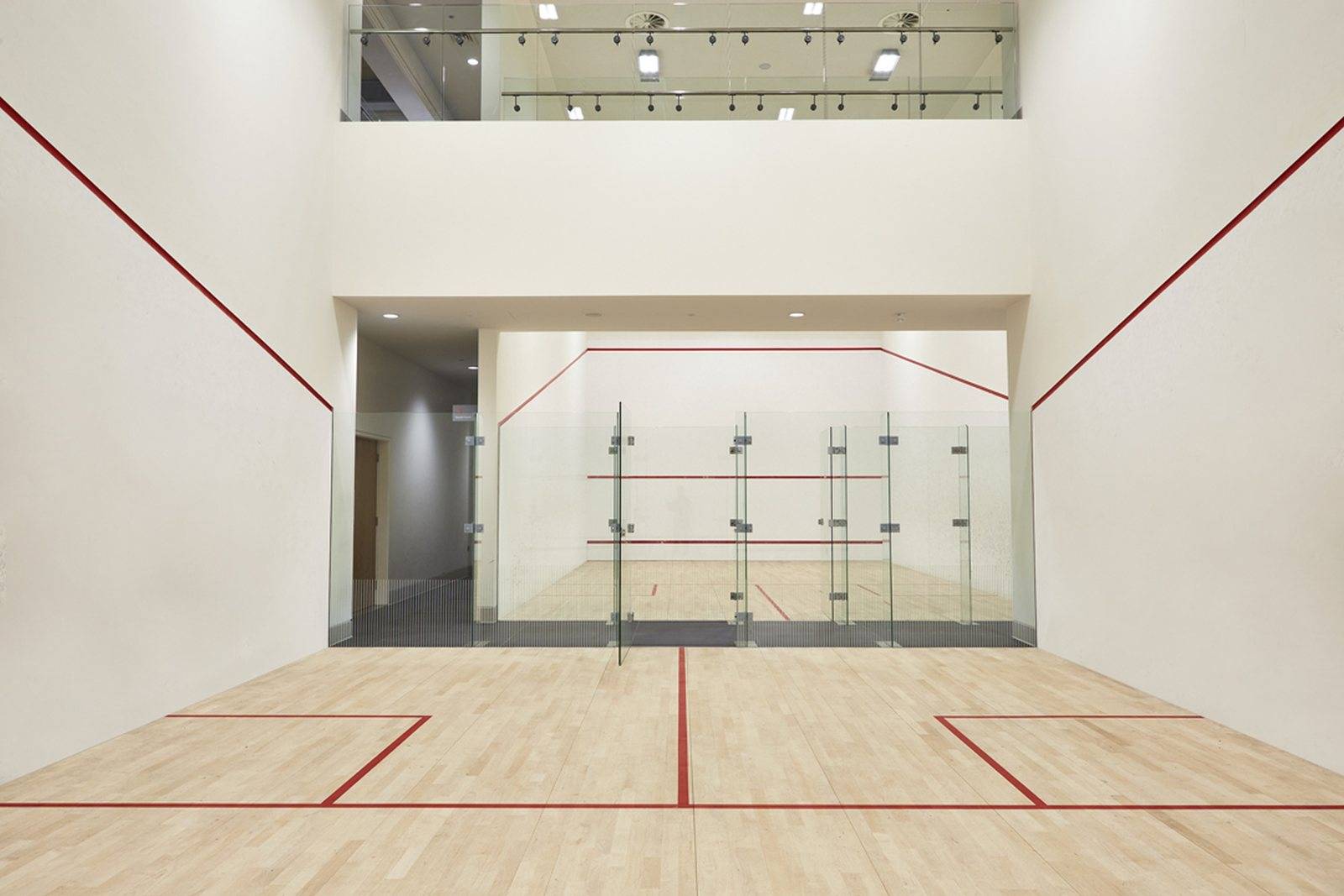 SylvaSquash solid hardwood squash flooring system Sprung Flooring for