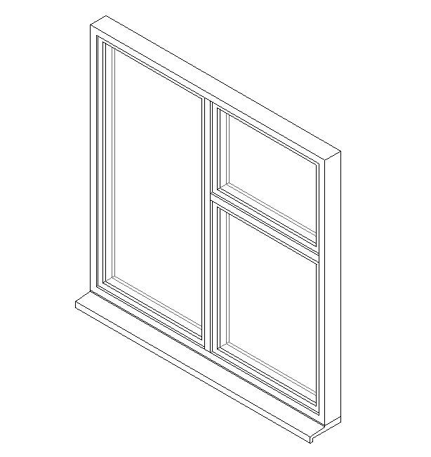 Double Window System with a Side Hung Light and Fixed Light with